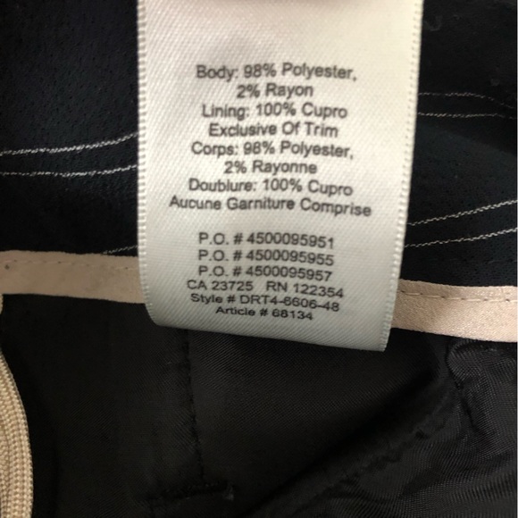 SOLD - Wilfred Aritzia Tie-Front Black Oak Pinstripe Jallade Trouser Pant Size 4 - Picture 13 of 16